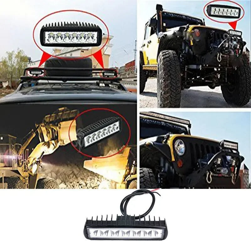 High Brightness 18W LED Car Work Lights - LuminaPro