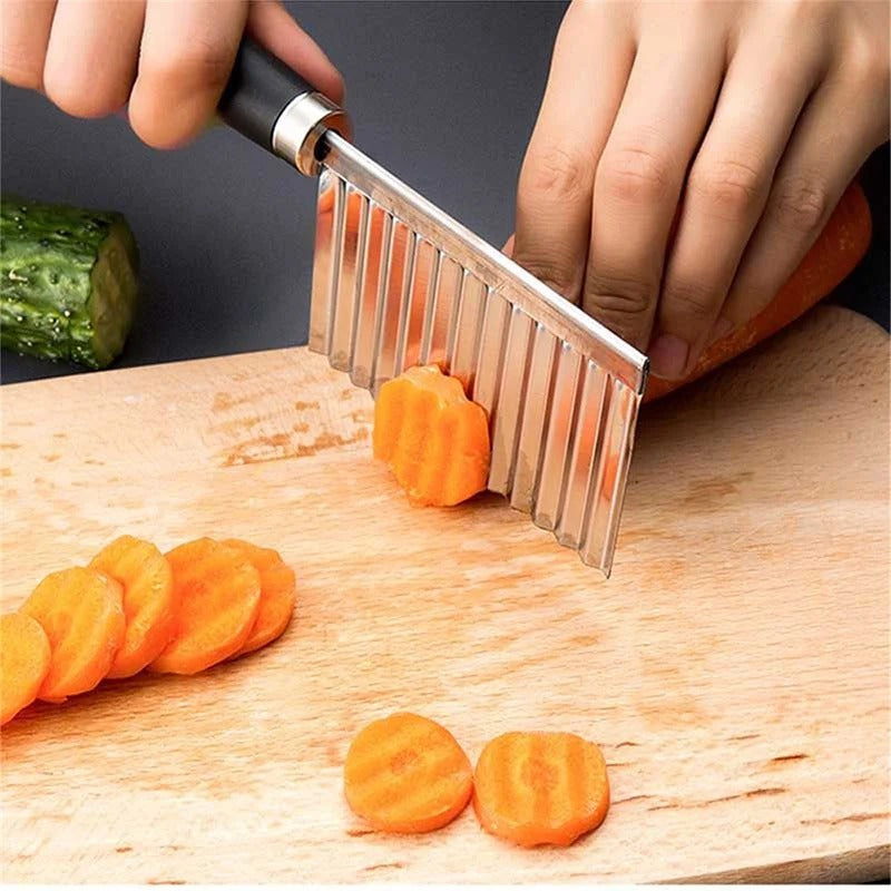 WaveCut Stainless Steel Vegetable Knife - Chef's Edge