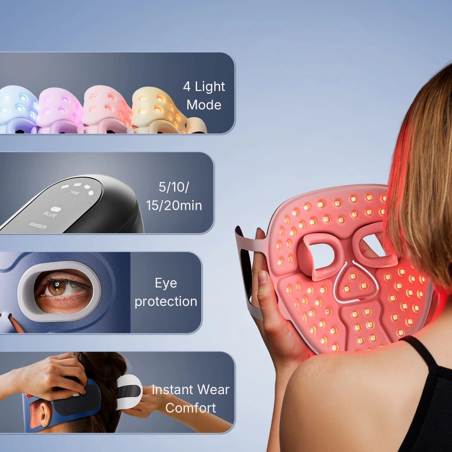 Revitalizing LED Phototherapy Mask - LuminaGlow