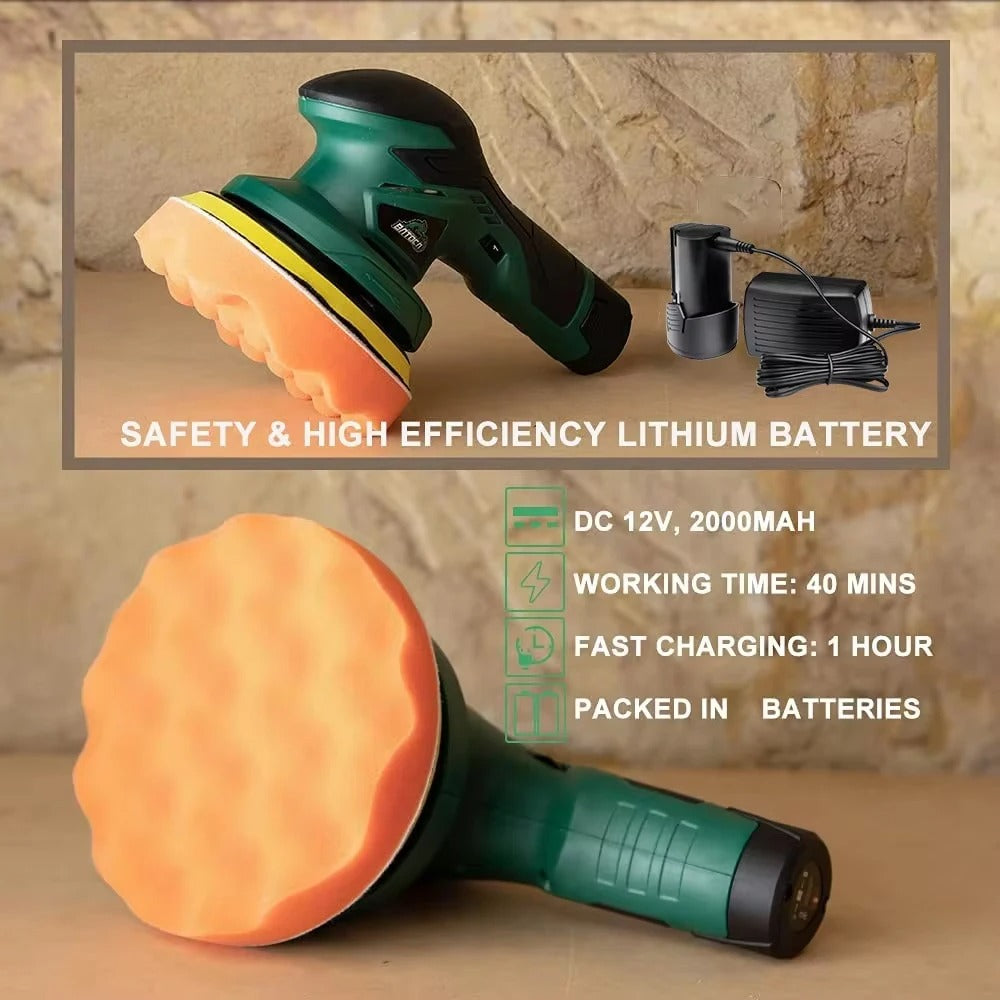 Cordless 12V Dual Action Polisher - LuxeDetail Pro