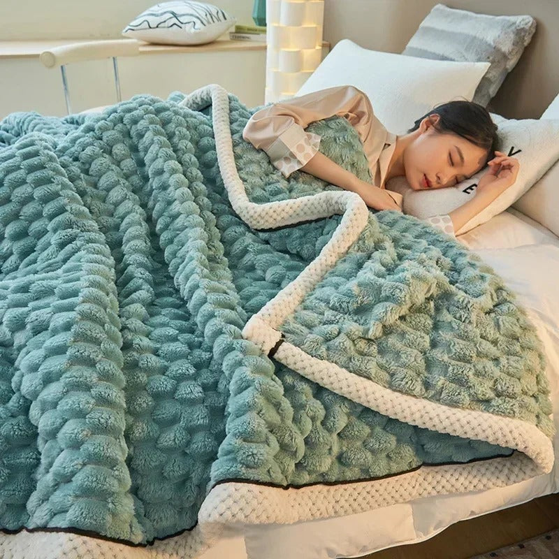 Cozy Double-Layer Coral Velvet Blanket - LuxeNest