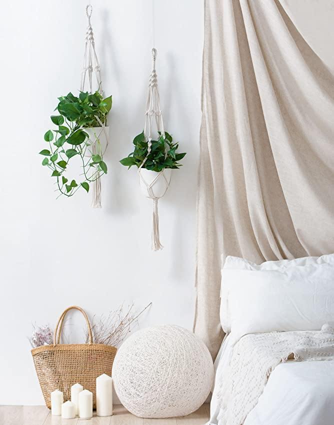 Boho Macrame Plant Holder Set - Artisan Home Decor
