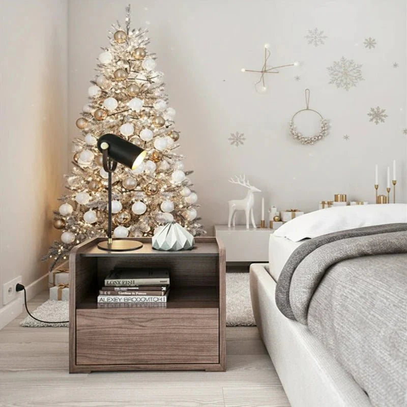 LuxeGlow Modern Metal Table Lamp - Warm LED Ambient Light