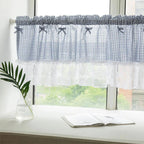 Checked Lace Short Curtain - LuxeHome Decor