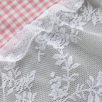 Checked Lace Short Curtain - LuxeHome Decor