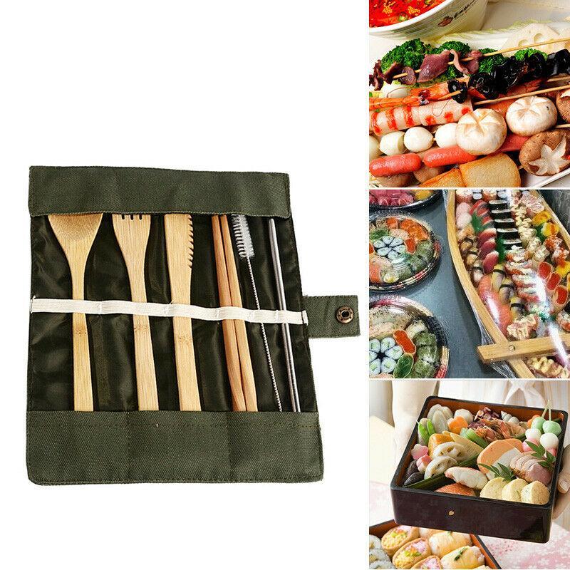 Bamboo Travel Cutlery Set - EcoLux Essentials
