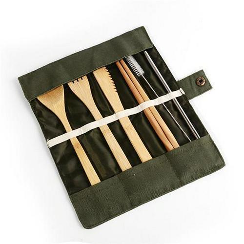 Bamboo Travel Cutlery Set - EcoLux Essentials