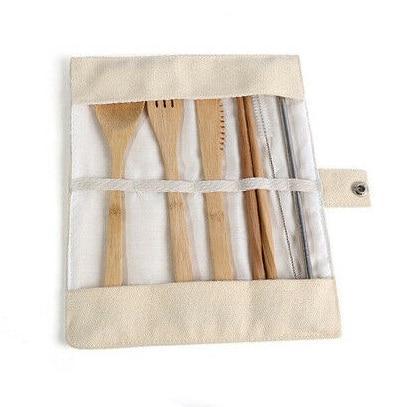 Bamboo Travel Cutlery Set - EcoLux Essentials