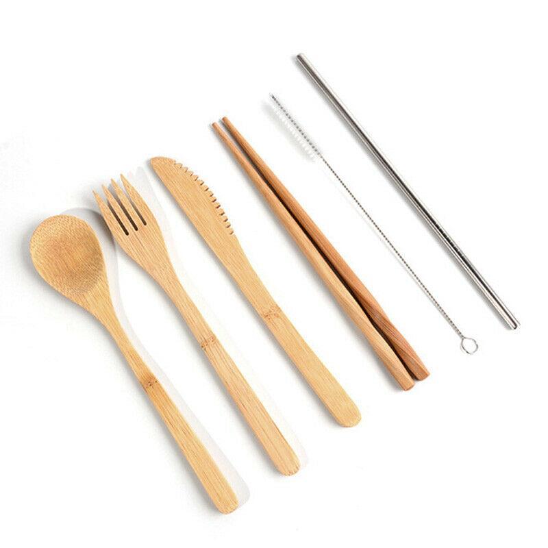 Bamboo Travel Cutlery Set - EcoLux Essentials