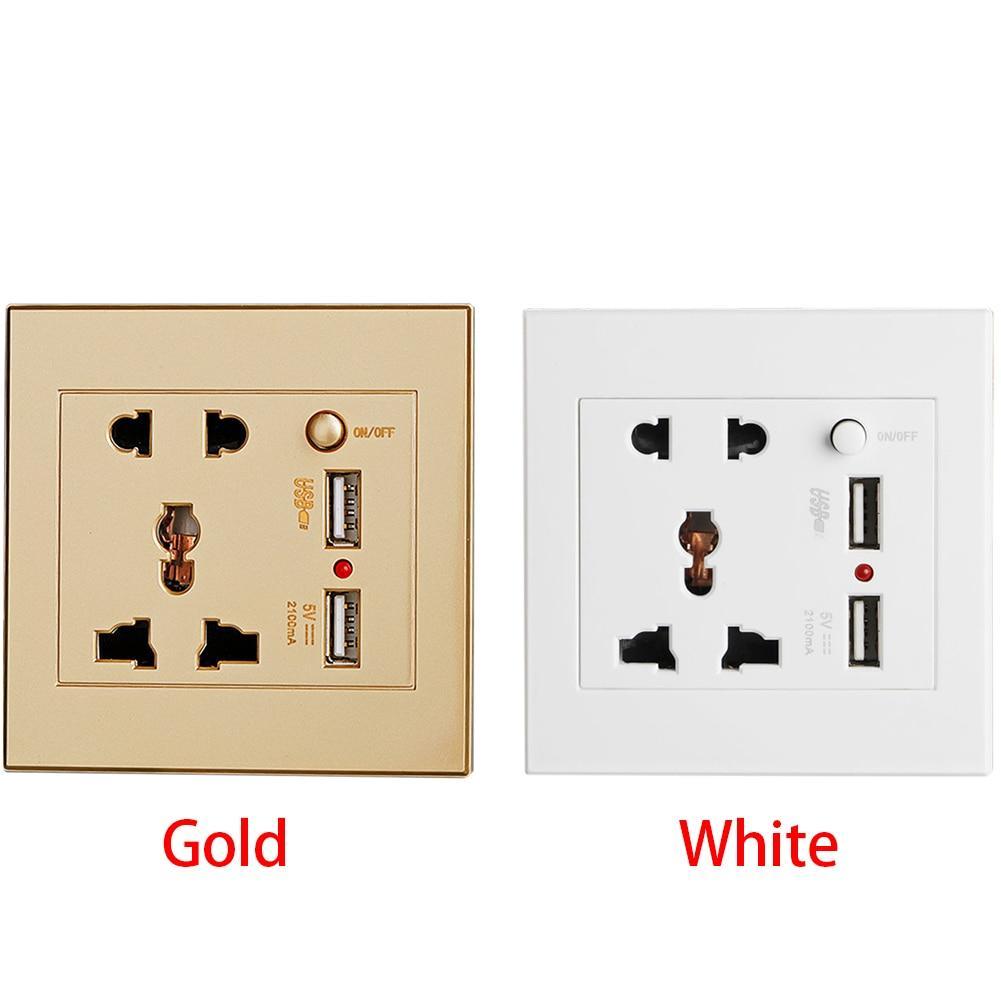 Double USB Port Power Socket - LuxeCharge