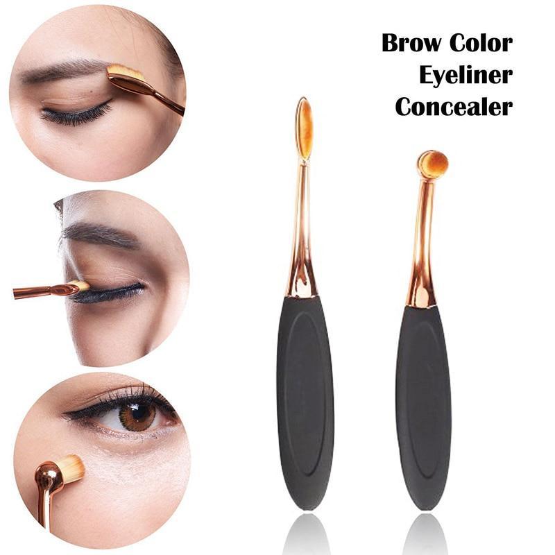 Oval Makeup Brush Set - LuxeGlow 5-Piece Collection