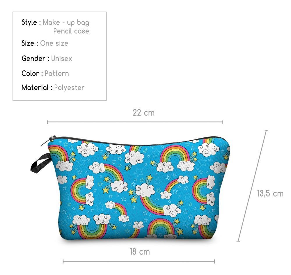 Rainbow Makeup Bag - LuxeGlow Essentials