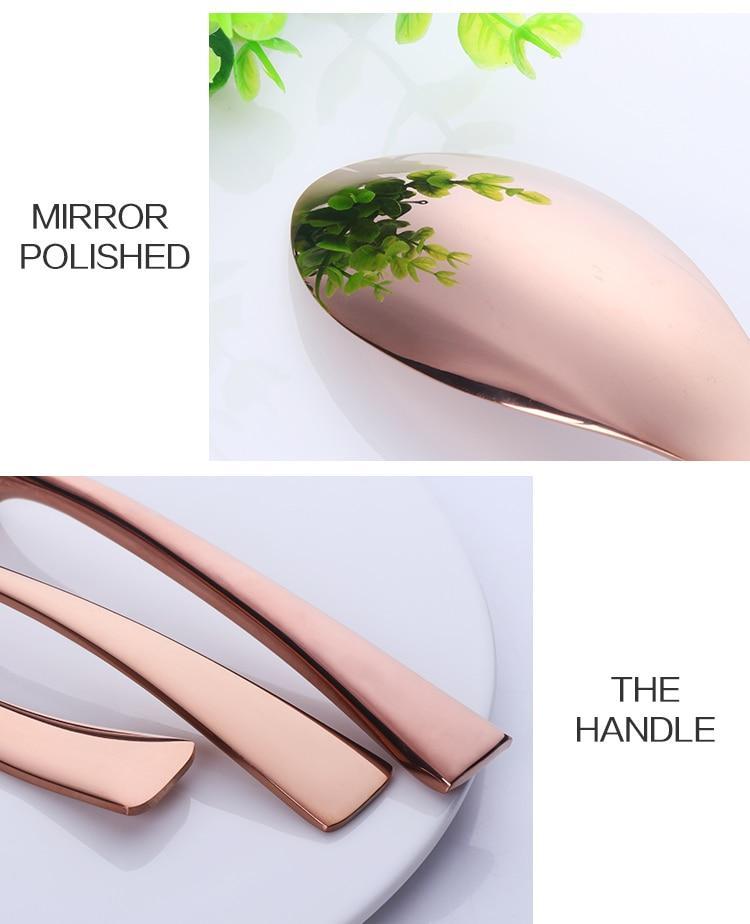 Rose Gold Silverware Set - LuxeCraft Essentials