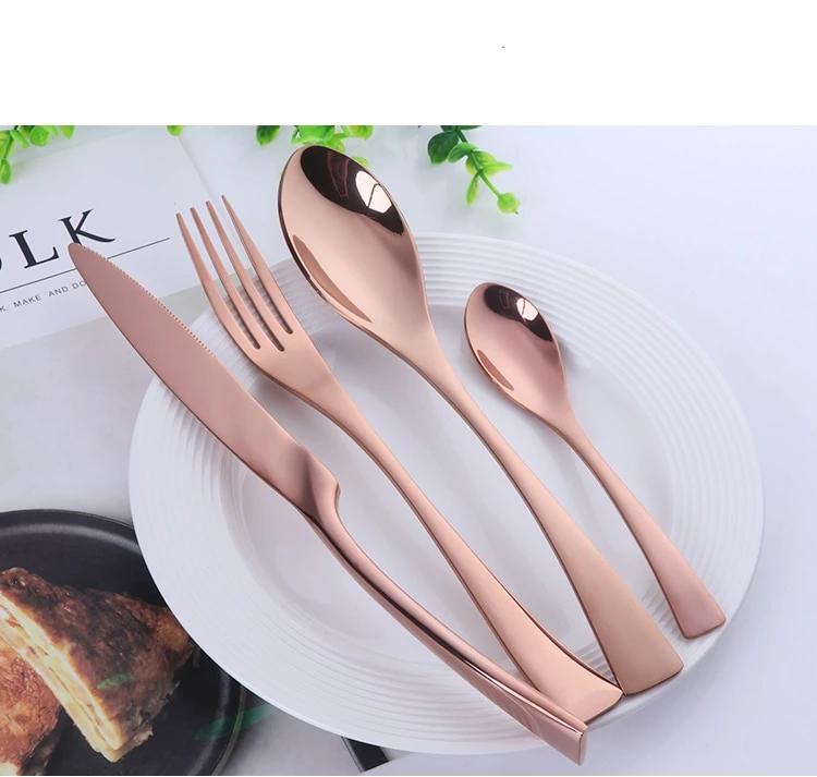 Rose Gold Silverware Set - LuxeCraft Essentials