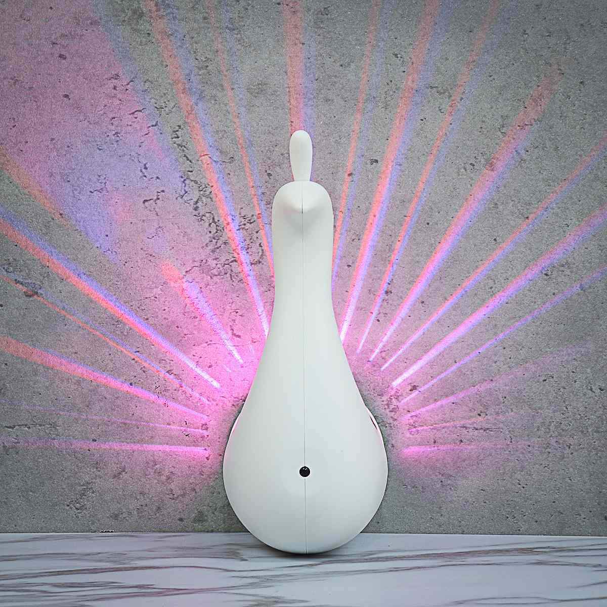 Peacock Night Light Projector - Luminara Dreams