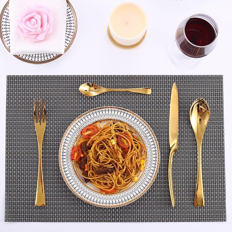 Gold Silverware Set - LuxeCraft 4-Piece Elegant Dining Collection