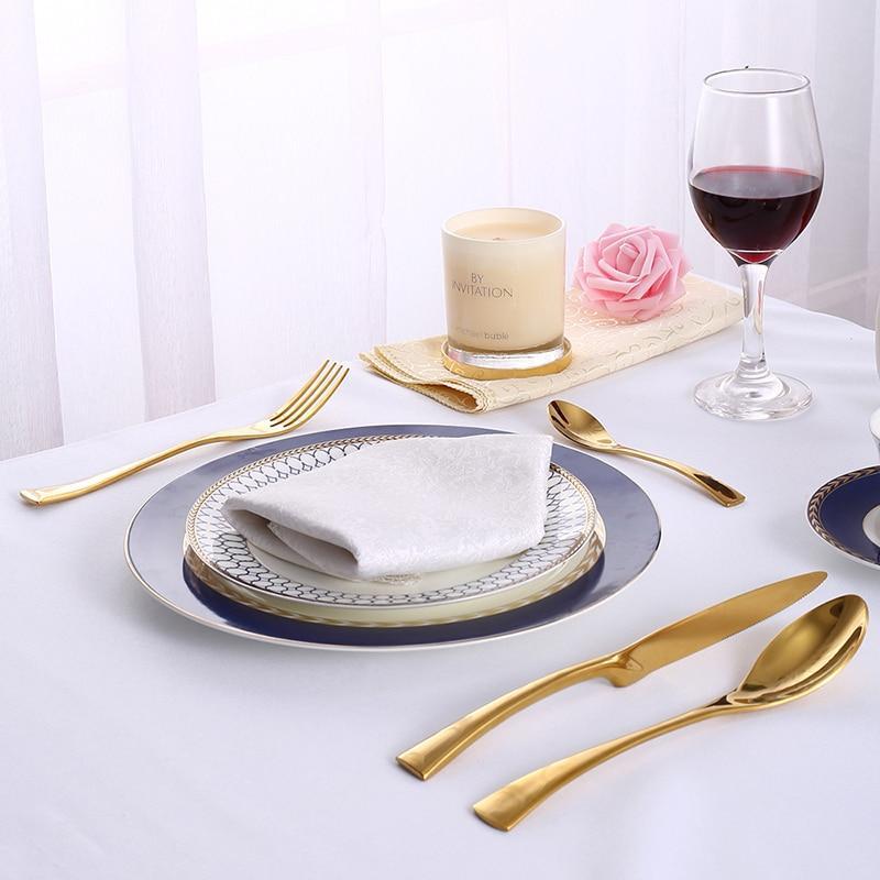 Gold Silverware Set - LuxeCraft 4-Piece Elegant Dining Collection