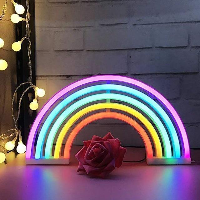 Neon Rainbow Wall Art - Luminous Living Decor