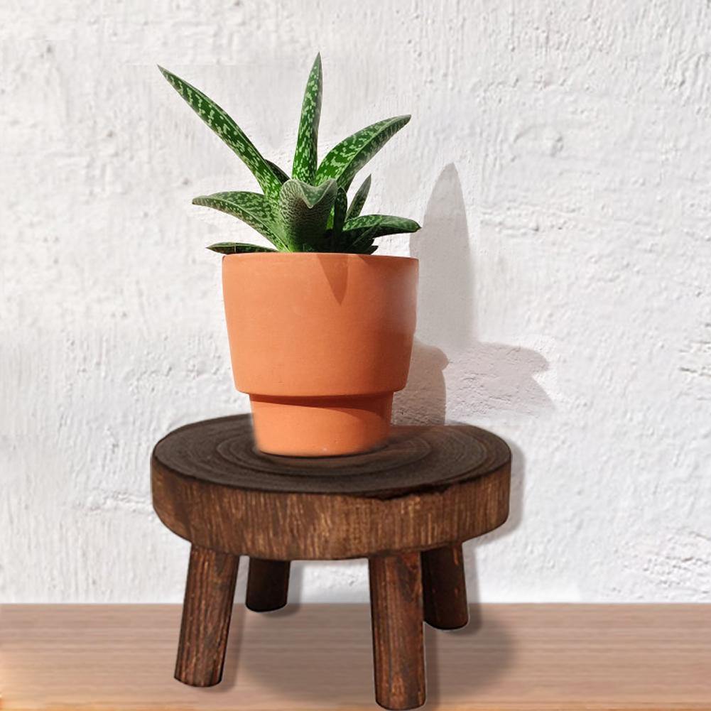 Wooden Plant Holder Seat - Verdant Haven