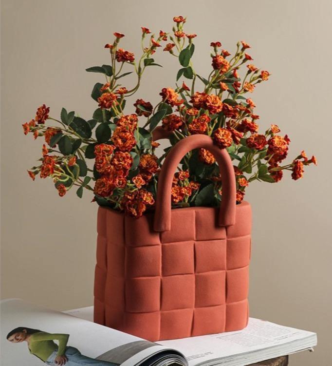 Woven Elegance Garden Vase - Luxe Home Decor