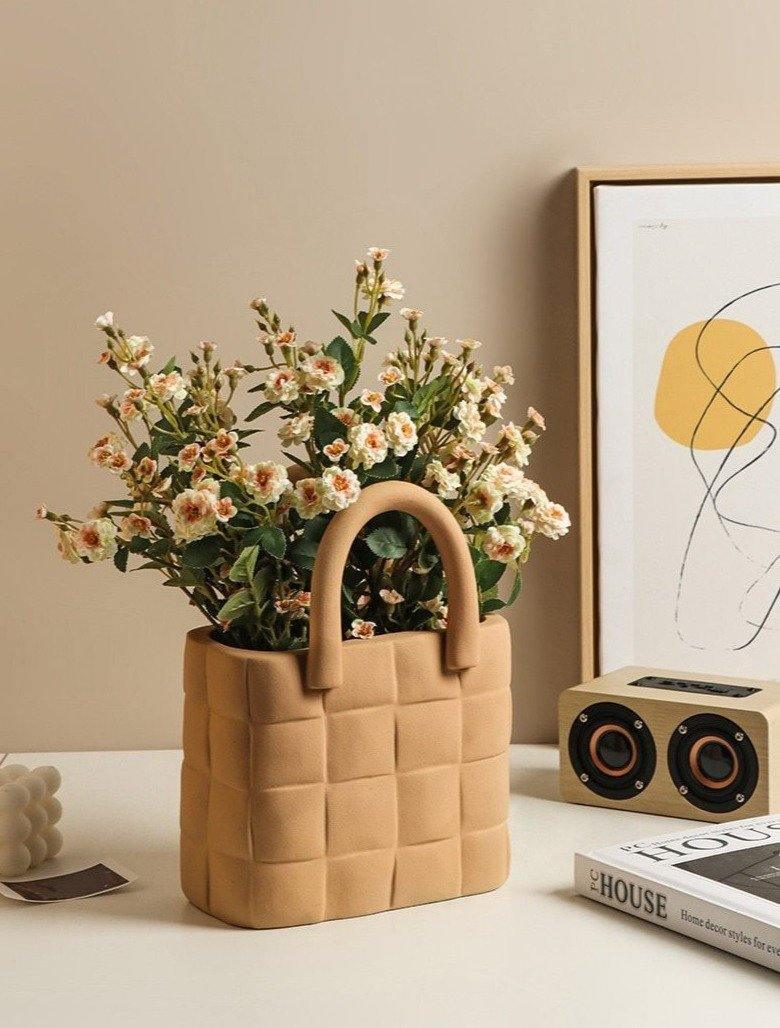 Woven Elegance Garden Vase - Luxe Home Decor