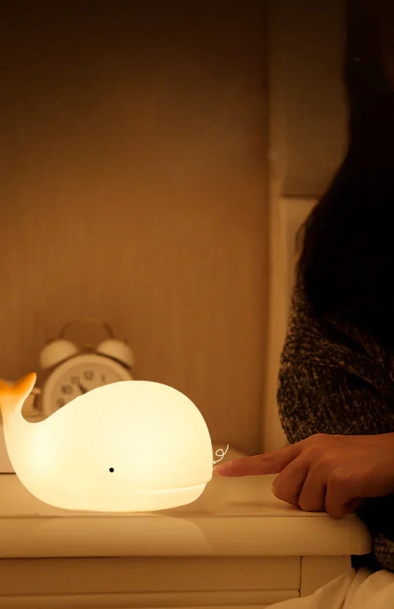 Whale Night Light with Color Change - LuminaGlow