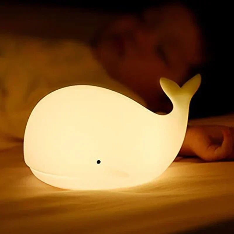 Whale Night Light with Color Change - LuminaGlow