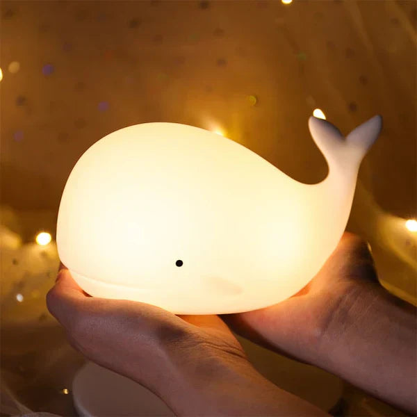 Whale Night Light with Color Change - LuminaGlow