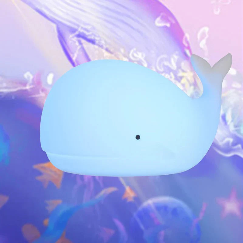 Whale Night Light with Color Change - LuminaGlow