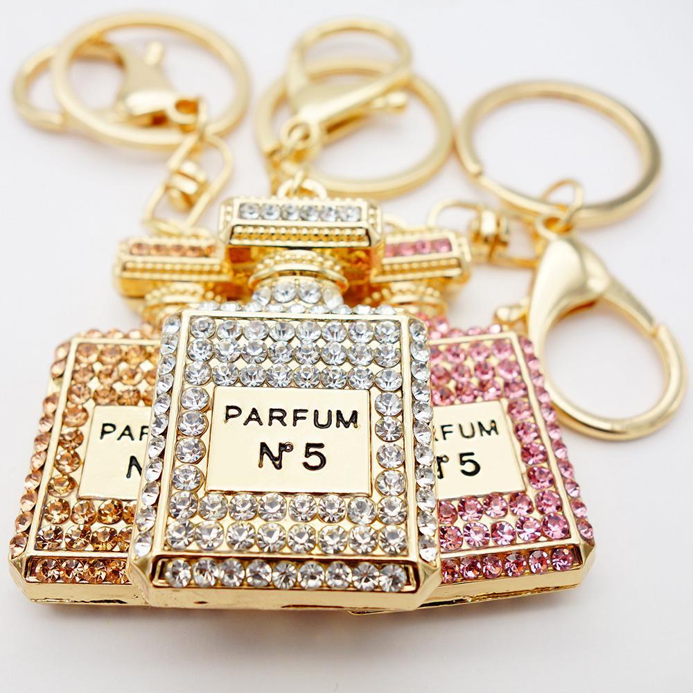 Crystal Charm Keychain Perfume Bottle - LuxeAura