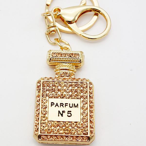 Crystal Charm Keychain Perfume Bottle - LuxeAura