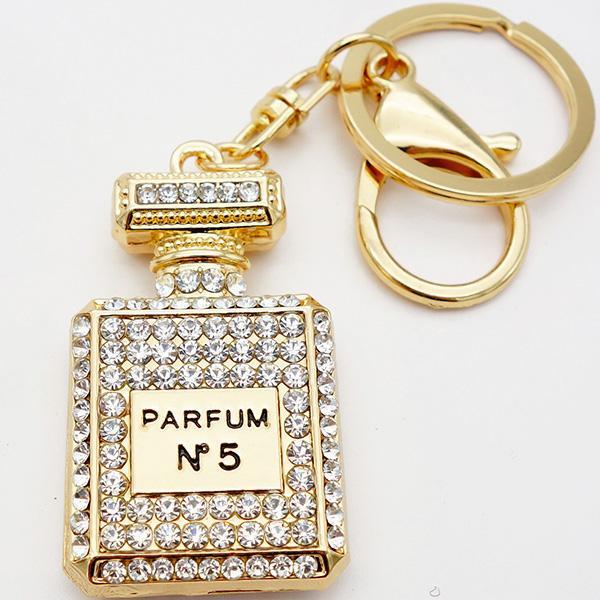 Crystal Charm Keychain Perfume Bottle - LuxeAura