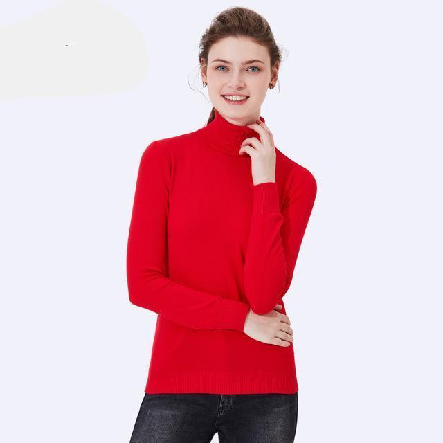 Knitted Turtleneck Sweater - LuxeWeave