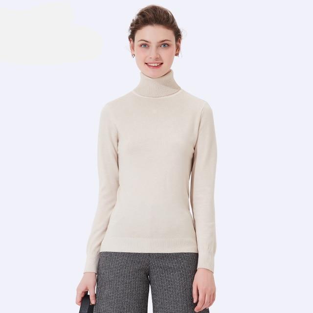 Knitted Turtleneck Sweater - LuxeWeave