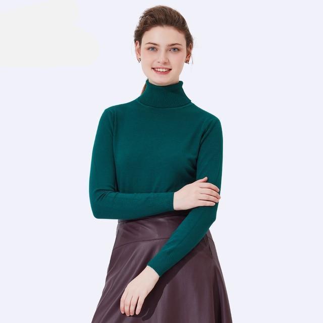 Knitted Turtleneck Sweater - LuxeWeave