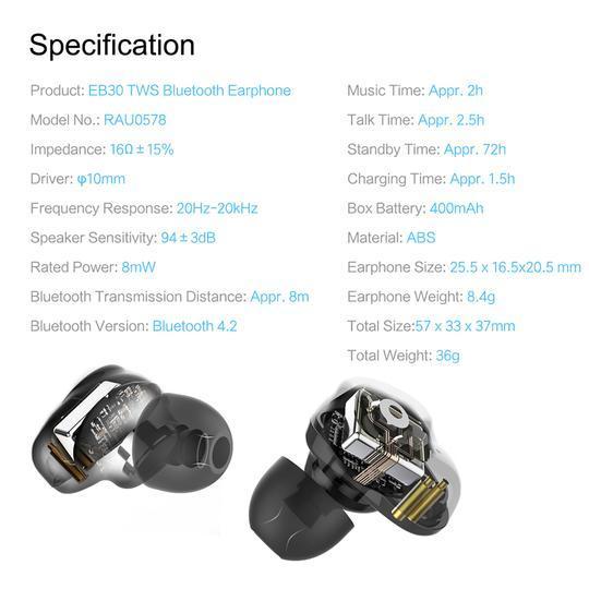 True Wireless Bluetooth Earbuds - SoundWave Elite
