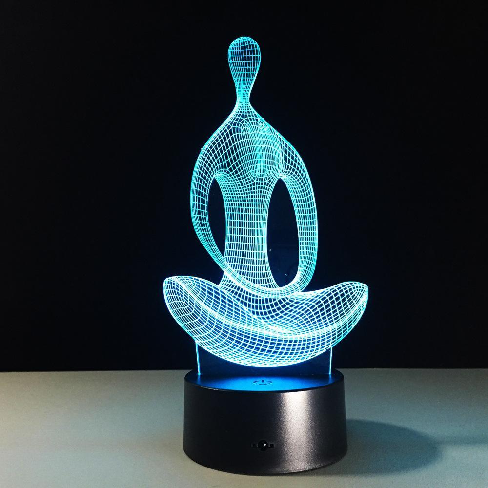 3D LED Yoga Lamp - AuraGlow