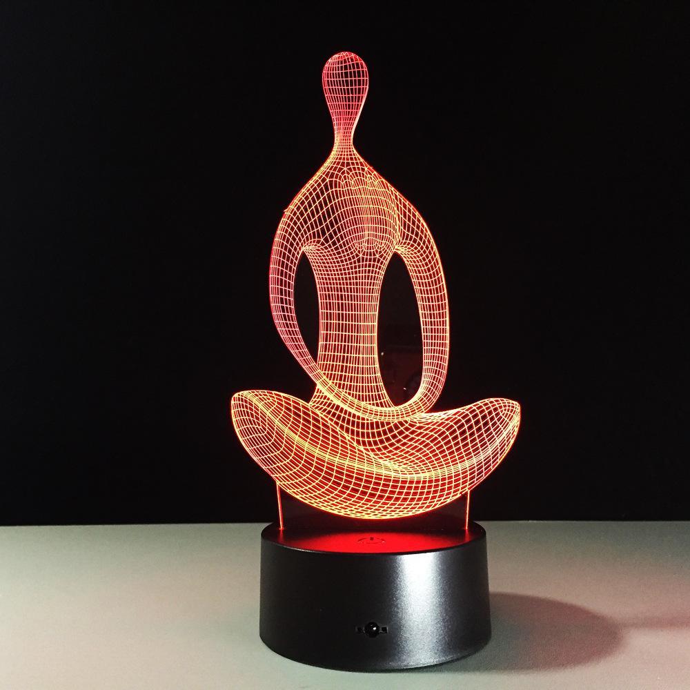 3D LED Yoga Lamp - AuraGlow