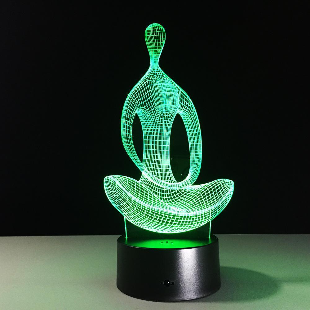 3D LED Yoga Lamp - AuraGlow