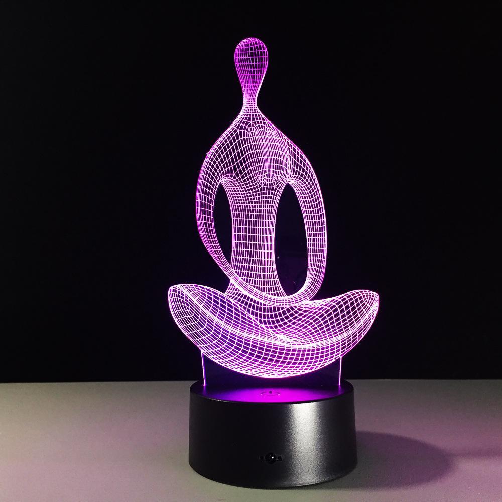 3D LED Yoga Lamp - AuraGlow