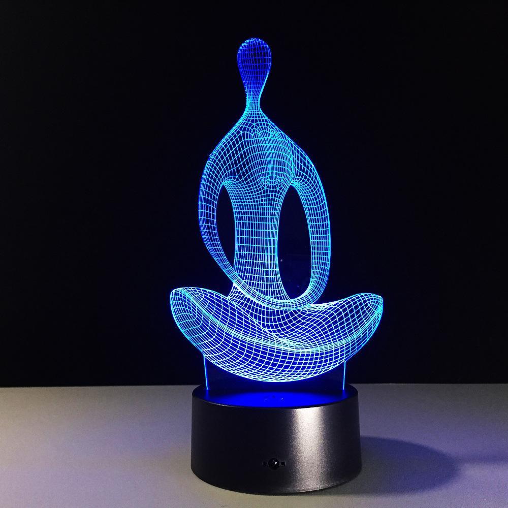 3D LED Yoga Lamp - AuraGlow