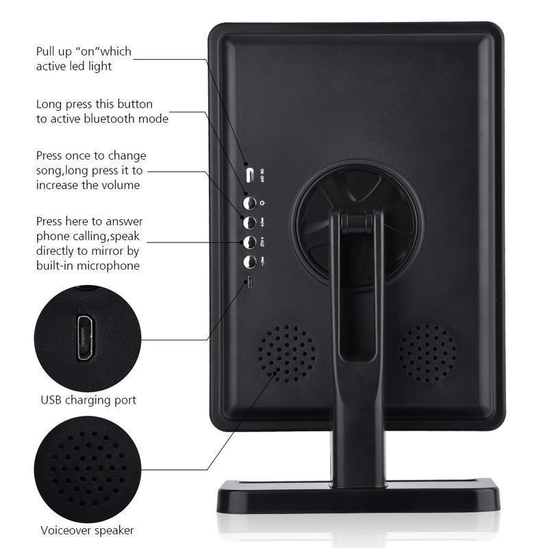 LED Makeup Mirror Bluetooth Speaker - LuxeGlow