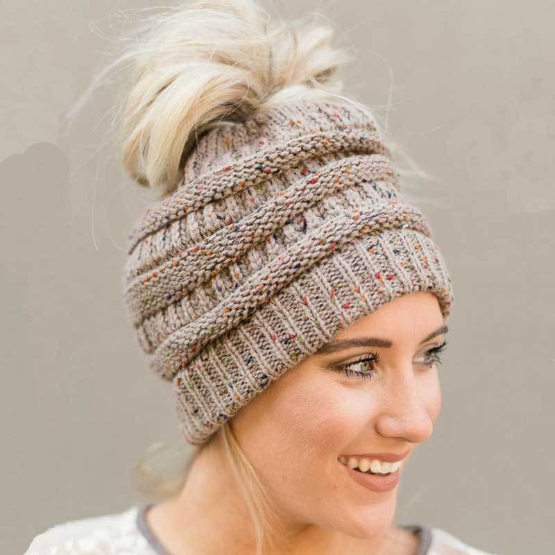 Ponytail-Friendly Soft Knit Beanie - Luxe Threads