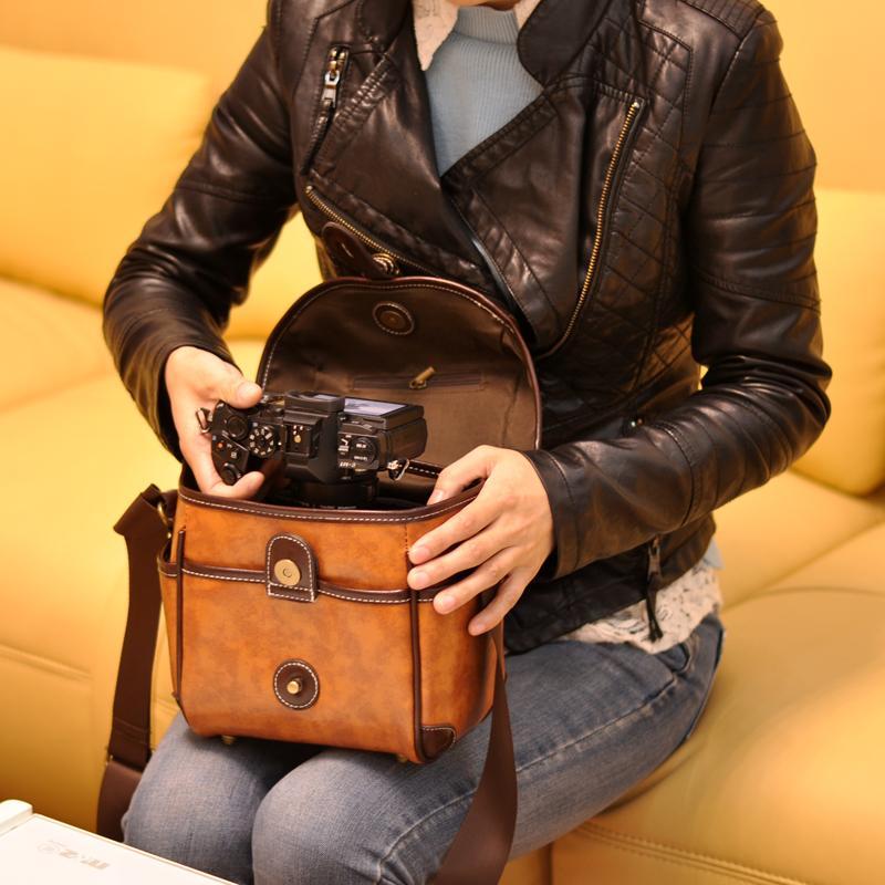 Premium PU Leather Camera Bag - LuxeCapture