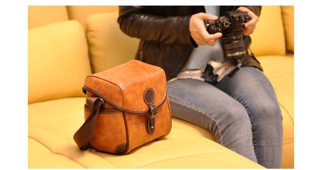 Premium PU Leather Camera Bag - LuxeCapture