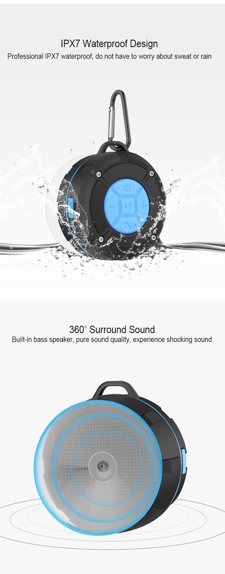 Waterproof Bluetooth Loudspeaker - AquaSound Elite