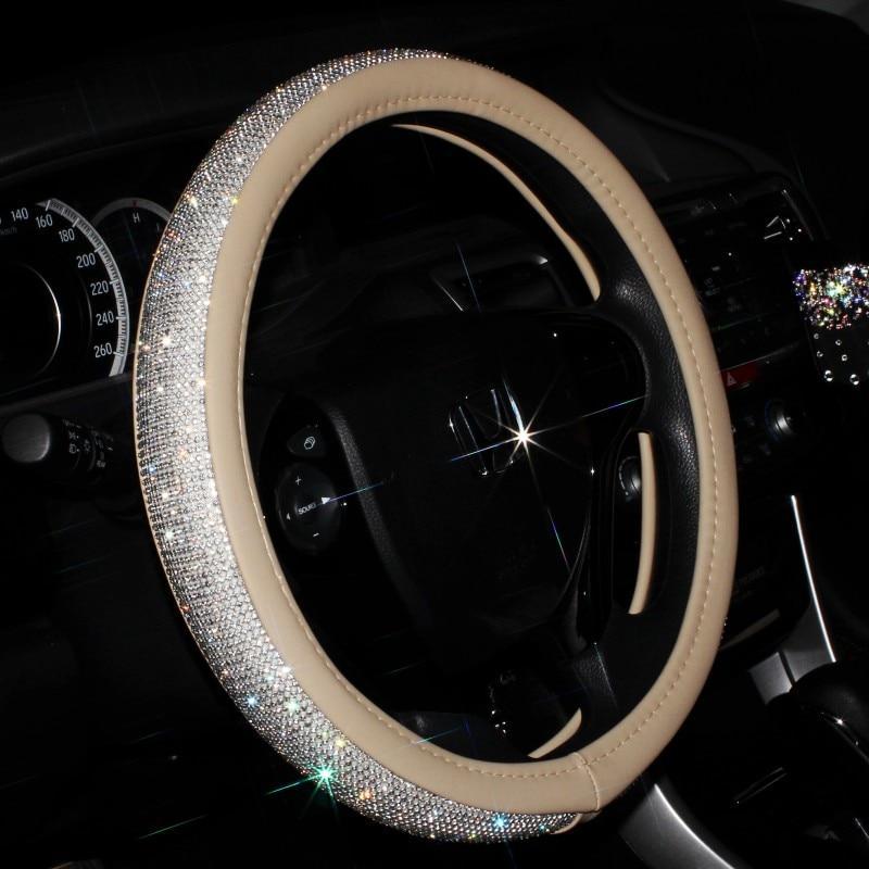 Sparkly Crystal Steering Wheel Cover - LuxeDrive