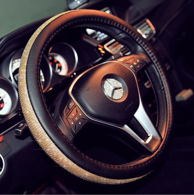 Sparkly Crystal Steering Wheel Cover - LuxeDrive