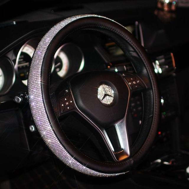 Sparkly Crystal Steering Wheel Cover - LuxeDrive