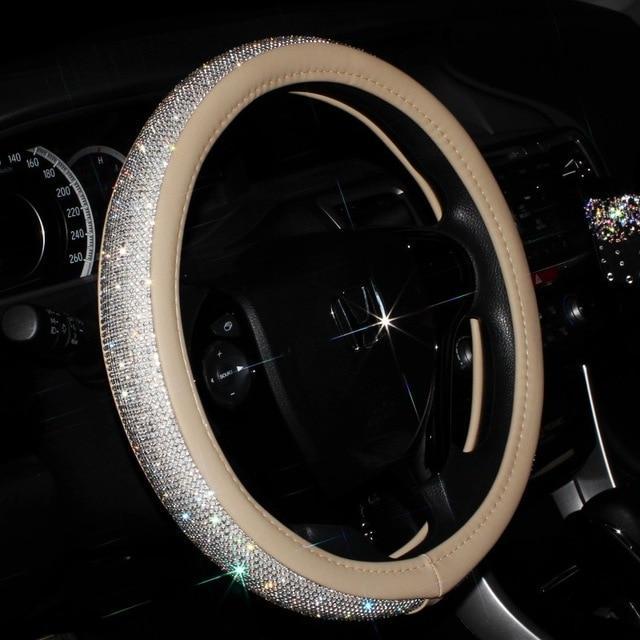 Sparkly Crystal Steering Wheel Cover - LuxeDrive